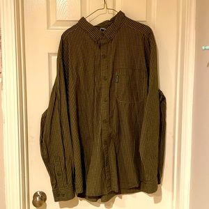 Mens Columbia green plaid long sleeve button down shirt, 2X. Great condition